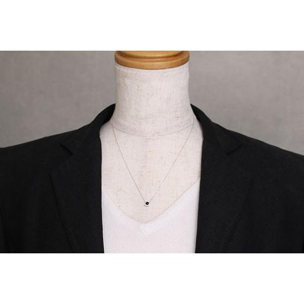 サファイヤ ネックレス 0.30カラット 一粒サファイヤのプチ 18金ホワイトゴールド K18WG セレクトジュエリー・新品/届10/ カラット 天然石