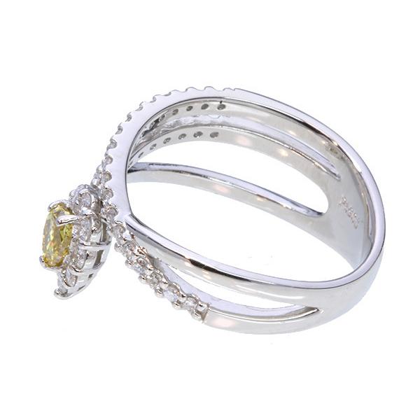 ☆新品☆PT900ダイヤモンド0.17カラットファッションリング　Size11 イエローダイヤモンド リング/指輪 0.286ct PT900 カラーダイヤ