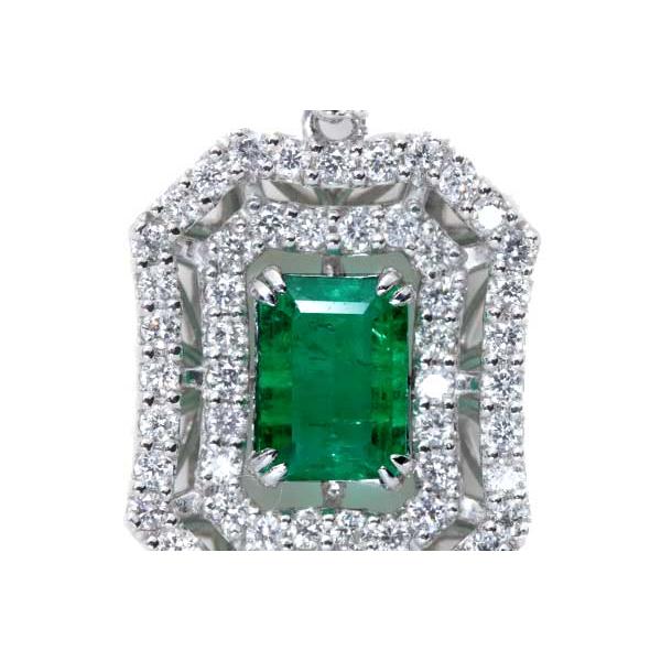 エメラルド ネックレス 0.580カラット プラチナ PT900/PT850 存在感大