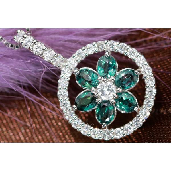 アレキサンドライト ネックレス 0.550カラット プラチナ900 PT900 見事