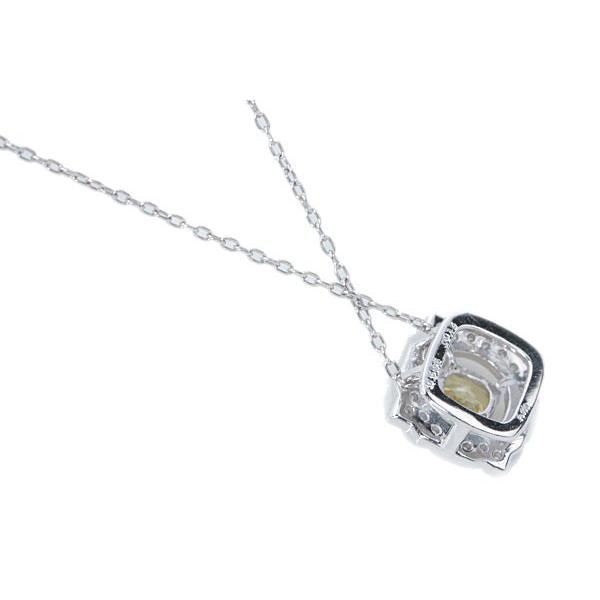 イエローオレンジ ダイヤモンド ネックレス 0.506カラット プラチナ PT900/PT850 FANCY INTENSE YELLOW 黄金色の光彩 セレクトジュエリー・新品/届10/1点ものの画像