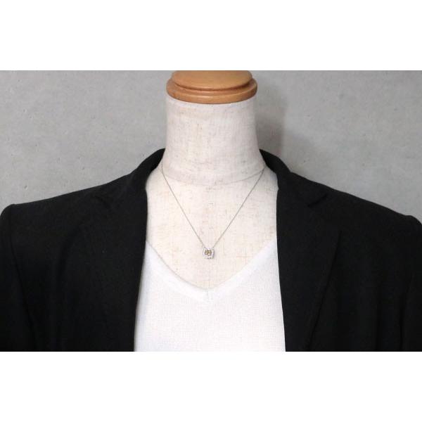 ハイビスカス様1.70カラット天然ダイヤモンドネックレスプラチナ900/850 イエローオレンジ ダイヤモンド ネックレス 0.506カラット