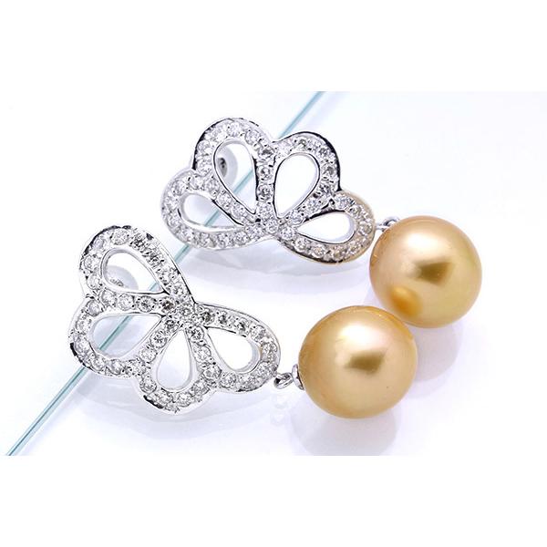 18金 白蝶真珠 ピアス ゴールデンカラー 白蝶真珠ゴールド12ミリ18金ピアス | 商品紹介 | 三重県伊勢の真珠なら