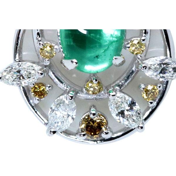 エメラルドキャッツアイ ネックレス 0.559カラット プラチナ PT900  