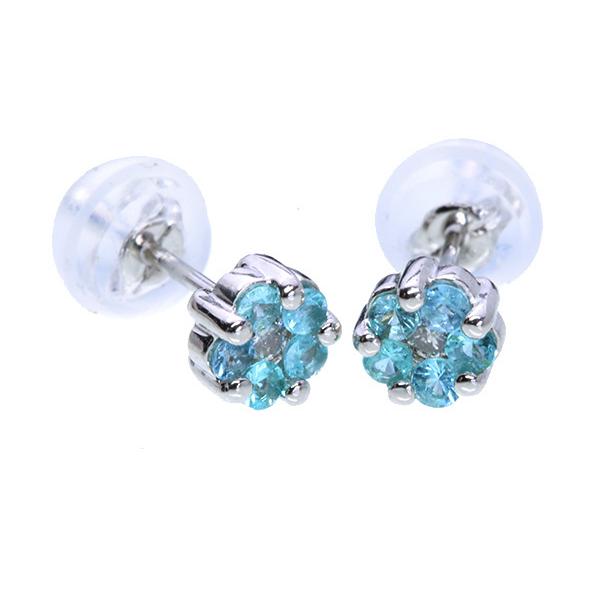 パライバトルマリン ピアス 0.16ct プラチナ900 PT900 稀少石 ネオン