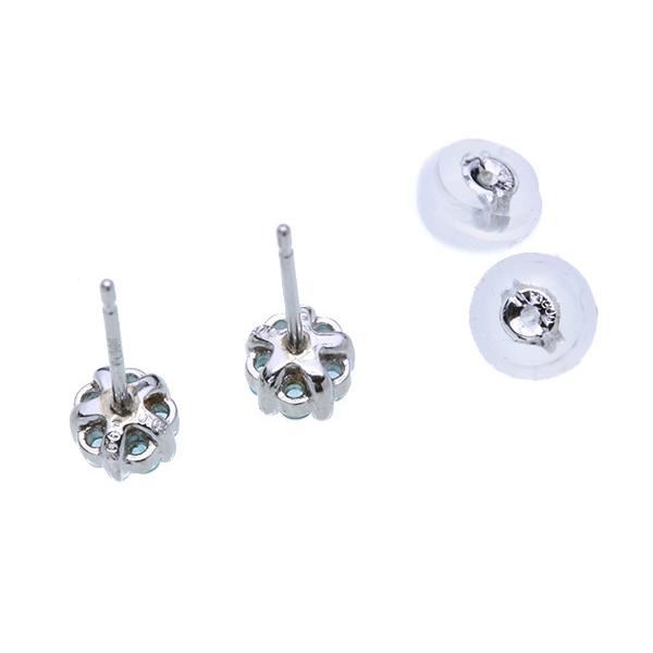 パライバトルマリン ピアス 0.16ct プラチナ900 PT900 稀少石 ネオン