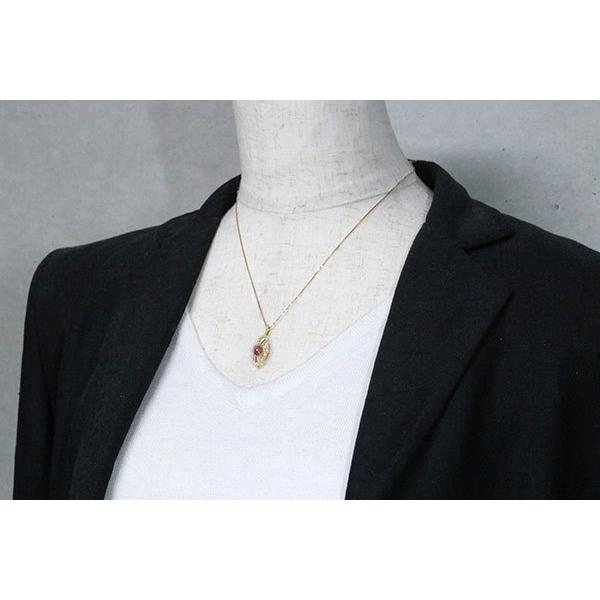 スタールビー ネックレス 0.90カラット 18金イエローゴールド K18 スターくっきり/赤(レッド)/セレクトブランド・新品/届10/1点ものの画像