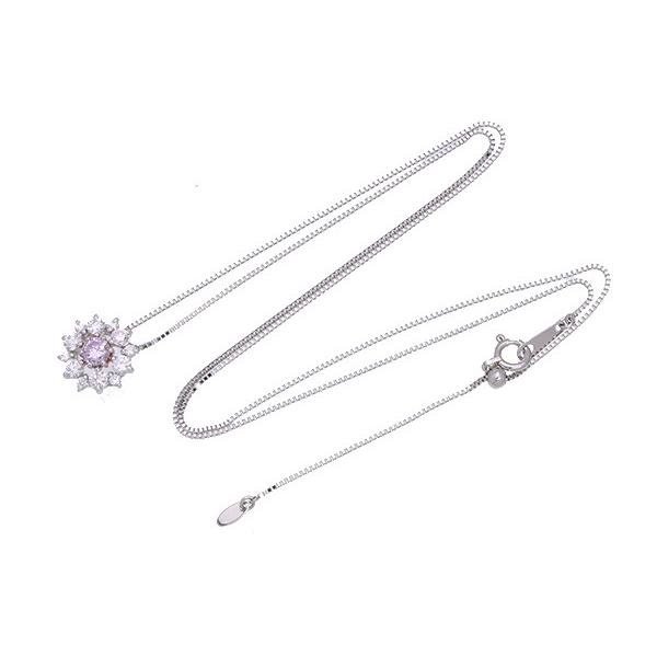 ピンクダイヤモンド ネックレス 0.263カラット プラチナ PT900/PT850