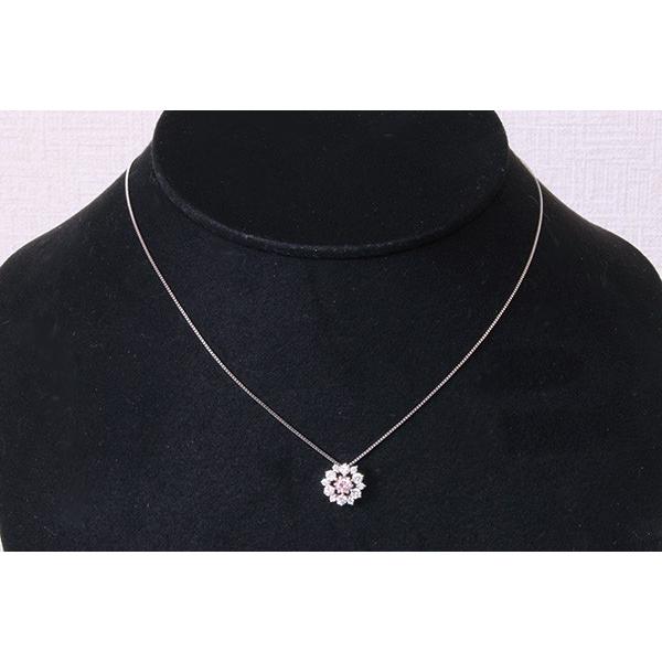 ピンクダイヤモンド ネックレス 0.263カラット プラチナ PT900/PT850