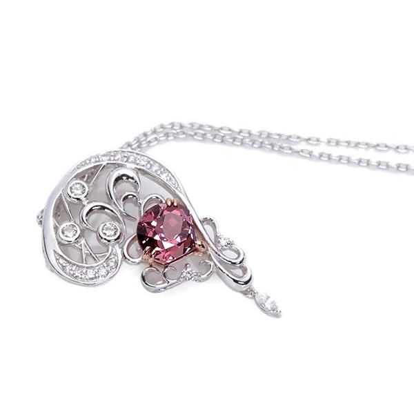 ピンク スピネル ネックレス 1.367カラット 18金 ホワイトゴールド ピンクゴールド K18WG/K18PG ツヤと照りが美しい セレクトジュエリー・新品/届10/1点ものの画像