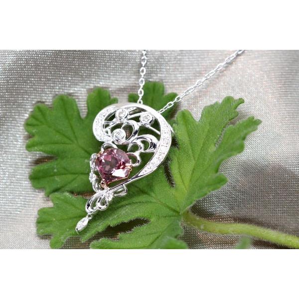 ピンク スピネル ネックレス 1.367カラット 18金 ホワイトゴールド ピンクゴールド K18WG/K18PG ツヤと照りが美しい セレクトジュエリー・新品/届10/1点ものの画像