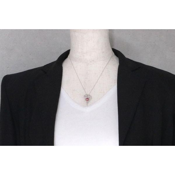 ピンク スピネル ネックレス 1.367カラット 18金 ホワイトゴールド ピンクゴールド K18WG/K18PG ツヤと照りが美しい セレクトジュエリー・新品/届10/1点ものの画像