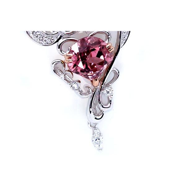 ピンク スピネル ネックレス 1.367カラット 18金 ホワイトゴールド ピンクゴールド K18WG/K18PG ツヤと照りが美しい セレクトジュエリー・新品/届10/1点ものの画像
