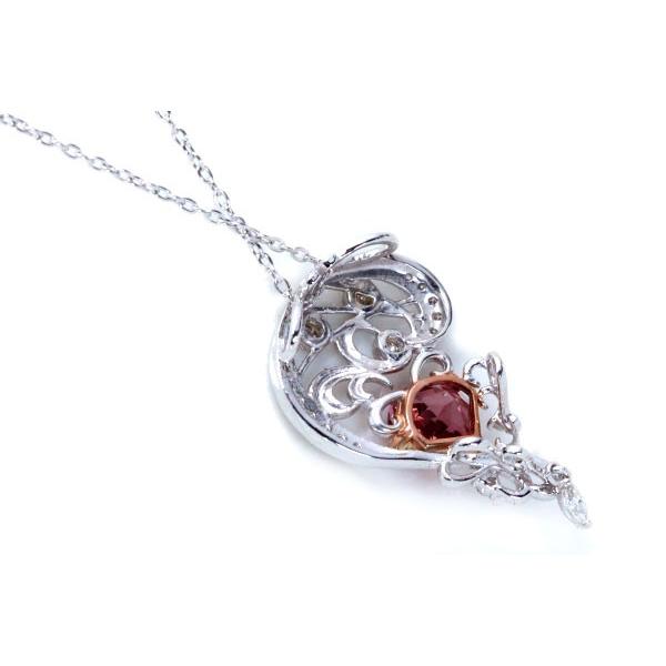 ピンク スピネル ネックレス 1.367カラット 18金 ホワイトゴールド ピンクゴールド K18WG/K18PG ツヤと照りが美しい セレクトジュエリー・新品/届10/1点ものの画像