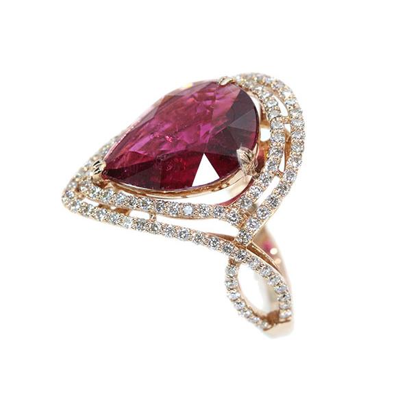 ルベライトトルマリン リング/指輪 4.391ct 18金ピンクゴールド K18PG 