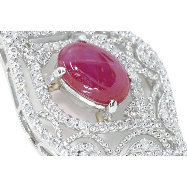 スタールビー ネックレス 1.896ct PT900/PT850 美しい6条の
