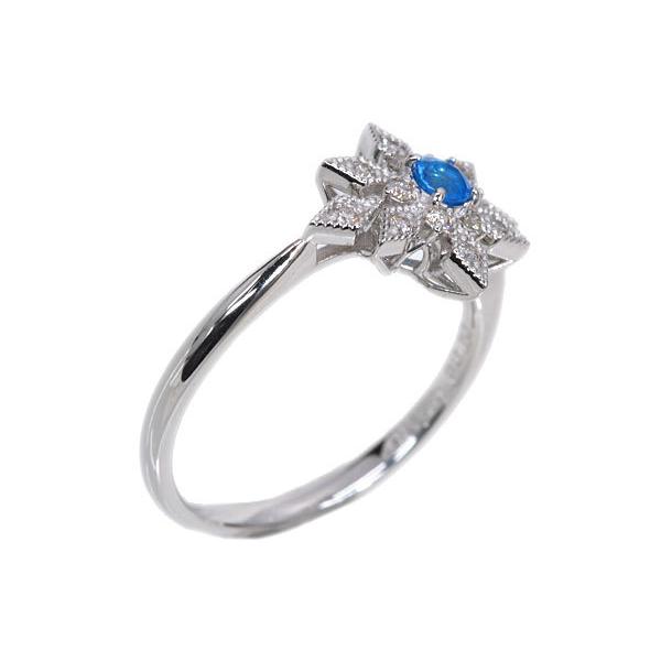 アウイナイト リング/指輪 0.078カラット プラチナ900 PT900 花火のようなデザイン ドイツの稀少石 /青(ブルー)/セレクトジュエリー・新品/届10/1点もの｜luck-jewel｜04