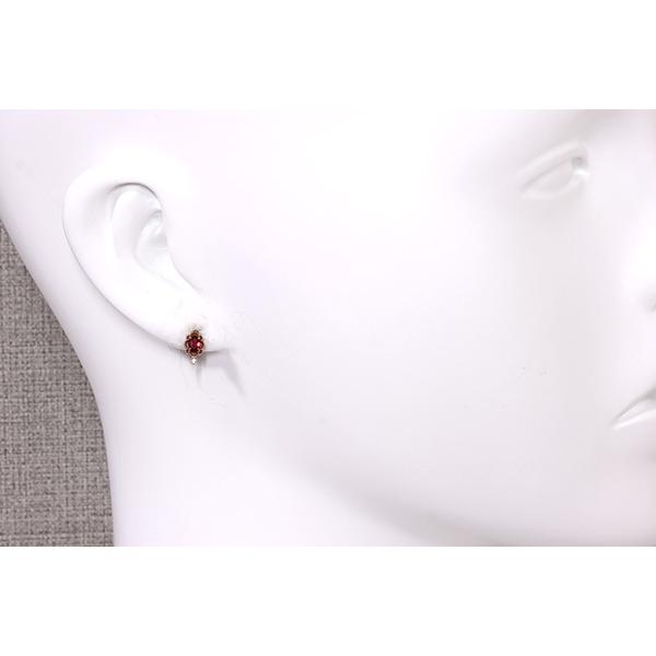 スピネル ピアス 0.320カラット 18金ピンクゴールド K18PG 稀少な