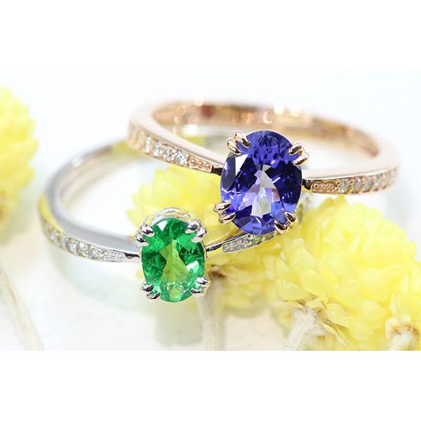 グリーンガーネット リング/指輪 0.453カラット プラチナ900 PT900