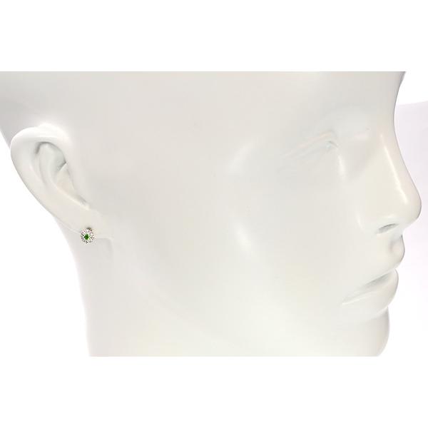 デマントイドガーネット ピアス（イヤリング加工可） 0.18ct PT900 
