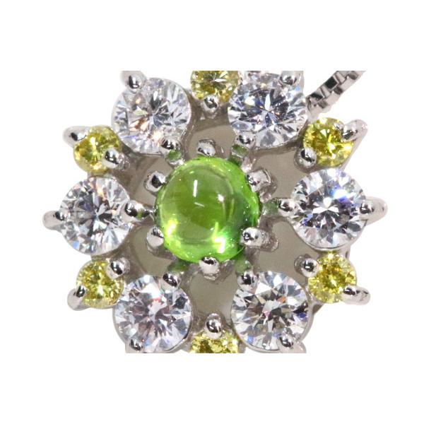 デマントイドガーネット ネックレス 0.24ct プラチナ PT900/PT850 一粒 