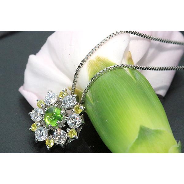 デマントイドガーネット ネックレス 0.24ct プラチナ PT900/PT850 一粒 