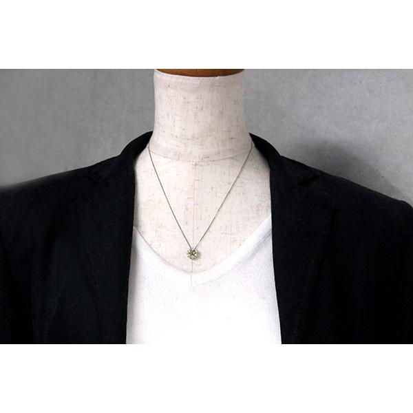 デマントイドガーネット ネックレス 0.24ct プラチナ PT900/PT850 一粒 