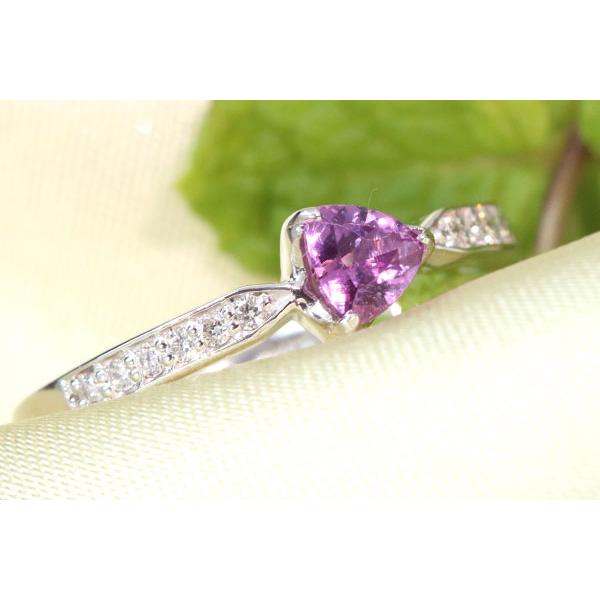 パイロープ ガーネット リング/指輪 0.415カラット プラチナ900 PT900/桃(ピンク）/SelectJewelryセレクトブランド・新品/届10/1点ものの画像