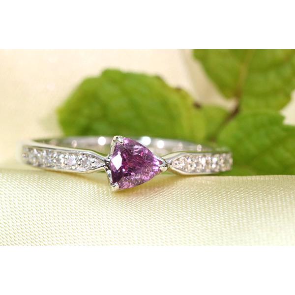 パイロープ ガーネット リング/指輪 0.415カラット プラチナ900 PT900/桃(ピンク）/SelectJewelryセレクトブランド・新品/届10/1点ものの画像