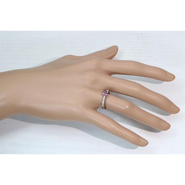 パイロープ ガーネット リング/指輪 0.415カラット プラチナ900 PT900/桃(ピンク）/SelectJewelryセレクトブランド・新品/届10/1点ものの画像