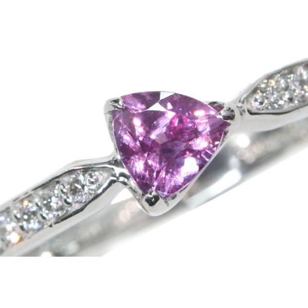 パイロープ ガーネット リング/指輪 0.415カラット プラチナ900 PT900/桃(ピンク）/SelectJewelryセレクトブランド・新品/届10/1点ものの画像