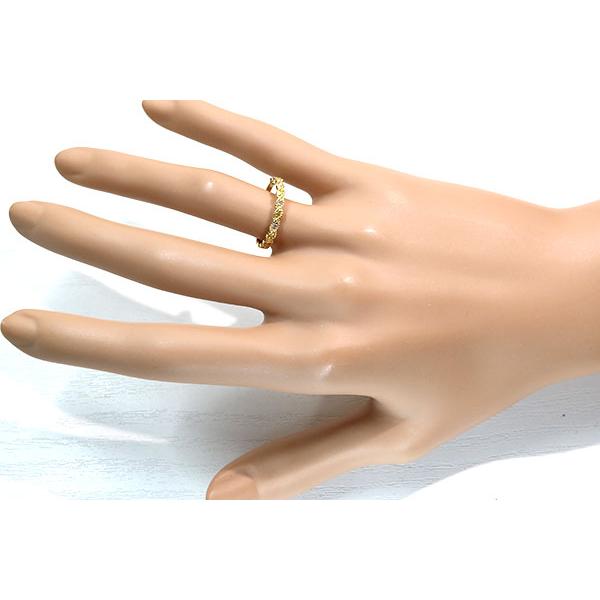 イエローダイヤモンド リング/指輪 0.10ct 18金イエローゴールド K18 