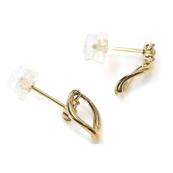 ダイヤモンド ピアス 0.10カラット 18金イエローゴールド K18 ２WAY /白・透明(ホワイト)/SelectJewelryセレクトブランド・新品/届10/1点ものの画像