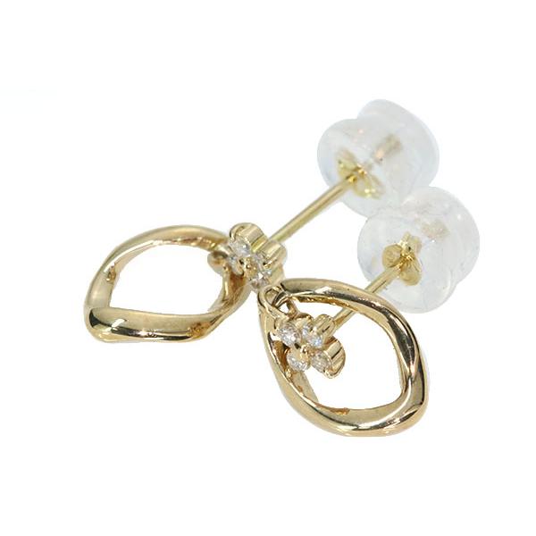 ダイヤモンド ピアス 0.10カラット 18金イエローゴールド K18 ２WAY /白・透明(ホワイト)/SelectJewelryセレクトブランド・新品/届10/1点ものの画像