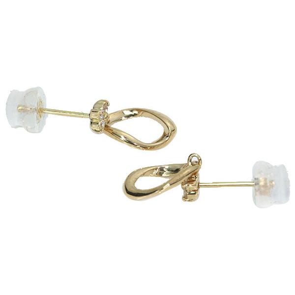 ダイヤモンド ピアス 0.10カラット 18金イエローゴールド K18 ２WAY /白・透明(ホワイト)/SelectJewelryセレクトブランド・新品/届10/1点ものの画像