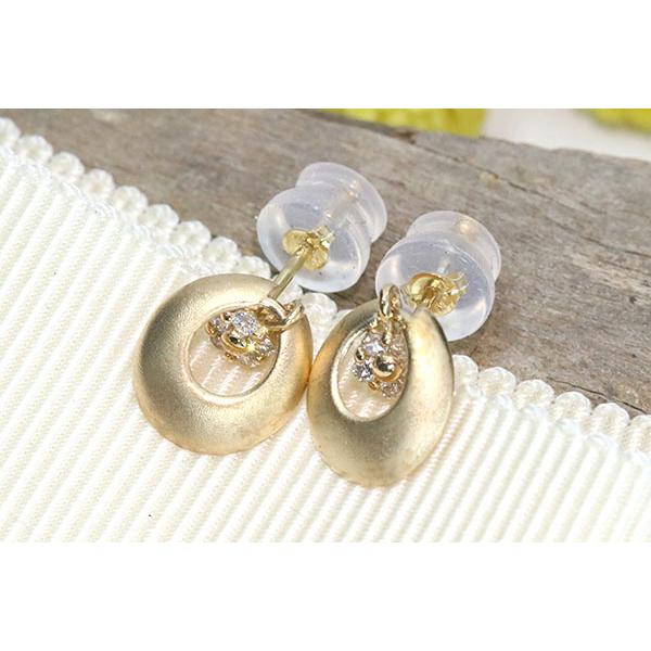 ダイヤモンド ピアス 0.10カラット 18金イエローゴールド K18 ２WAY /白・透明(ホワイト)/SelectJewelryセレクトブランド・新品/届10/1点ものの画像