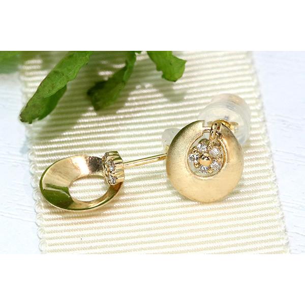 ダイヤモンド ピアス 0.10カラット 18金イエローゴールド K18 ２WAY /白・透明(ホワイト)/SelectJewelryセレクトブランド・新品/届10/1点ものの画像