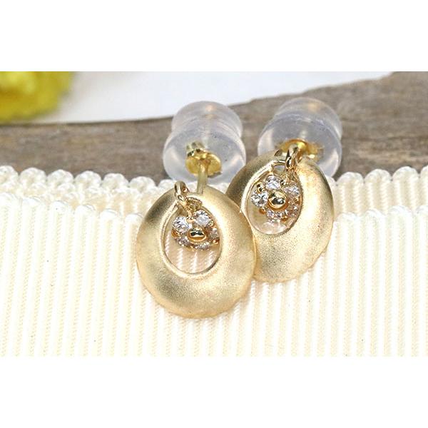 ダイヤモンド ピアス 0.10カラット 18金イエローゴールド K18 ２WAY /白・透明(ホワイト)/SelectJewelryセレクトブランド・新品/届10/1点ものの画像