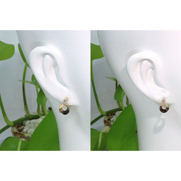 ダイヤモンド ピアス 0.10カラット 18金イエローゴールド K18 ２WAY /白・透明(ホワイト)/SelectJewelryセレクトブランド・新品/届10/1点ものの画像
