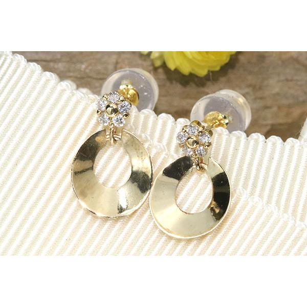 ダイヤモンド ピアス 0.10カラット 18金イエローゴールド K18 ２WAY /白・透明(ホワイト)/SelectJewelryセレクトブランド・新品/届10/1点ものの画像