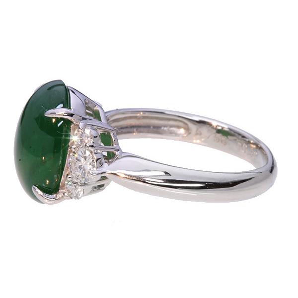 ヒスイ/翡翠 リング/指輪 5.758カラット プラチナ900 PT900 家宝級/緑