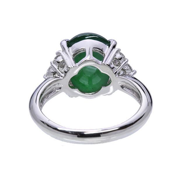 ヒスイ/翡翠 リング/指輪 5.758カラット プラチナ900 PT900 家宝級/緑