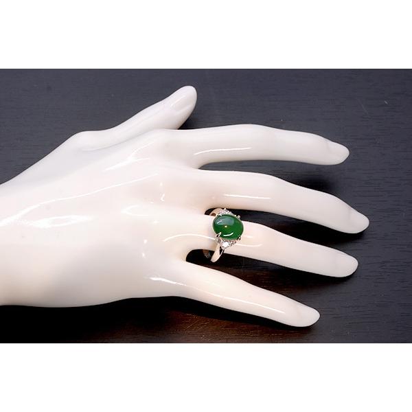 ヒスイ/翡翠 リング/指輪 5.758カラット プラチナ900 PT900 家宝級/緑