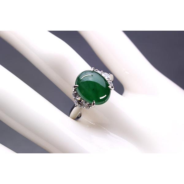 ヒスイ/翡翠 リング/指輪 5.758カラット プラチナ900 PT900 家宝級/緑