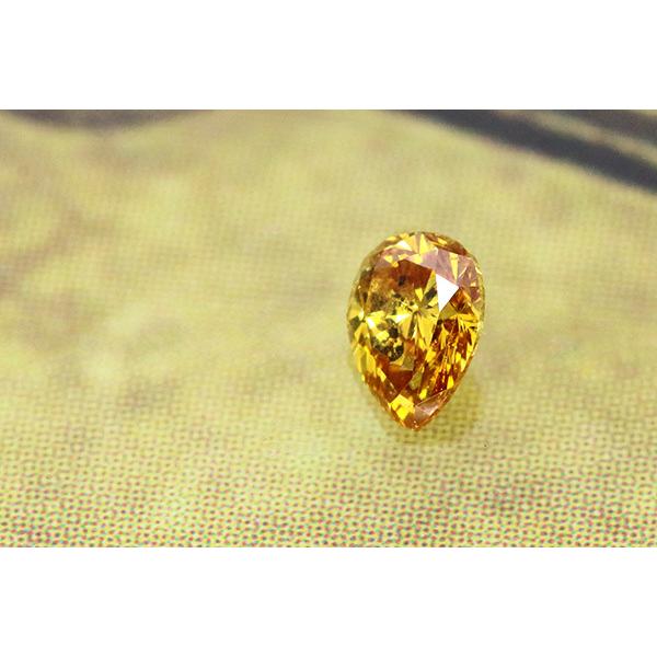 オレンジダイヤモンド 0.080ct loose ルース/裸石 ソーティング付 Fancy Deep Yellowish Orange VS1/橙(オレンジ)/セレクトジュエリー・新品/届10｜luck-jewel｜02