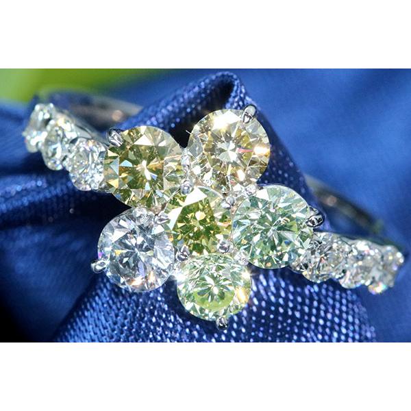 蛍光ダイヤシリーズ ダイヤモンド 1.305ct PT900 リング/指輪 