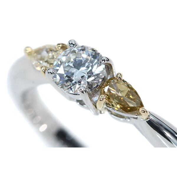 蛍光ダイヤシリーズ ダイヤモンド 0.260ct PT900/K18 リング 蛍光ダイヤシリーズ ダイヤモンド 0.260ct PT900/K18 リング