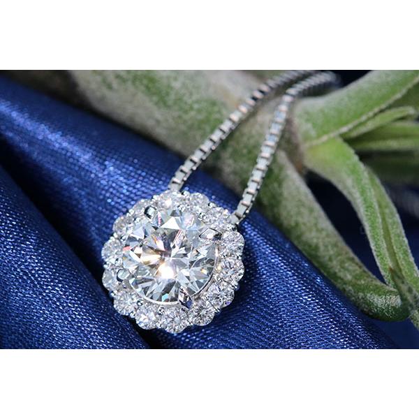 ダイヤモンド ネックレス 1.588ct PT900/PT850 Hカラー SI2 VERY GOOD 