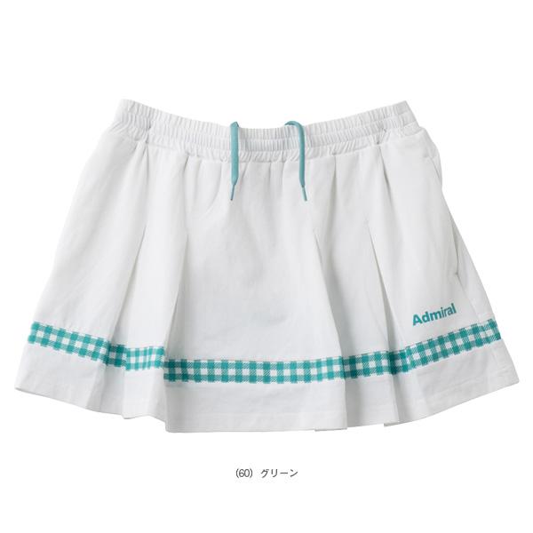 Admiral テニススカート ホワイト/グリーン Admiral テニススコート - メルカリ