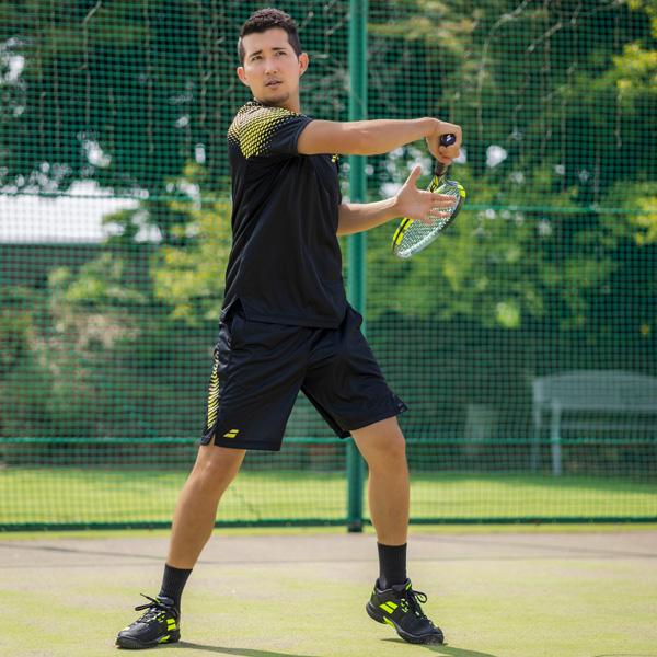 新品未使用・BabolaTバボラ テニスウェアセット ブラック/チェック Babolat（バボラ） テニスウェア『メンズ/ユニ』 2026年02月下旬